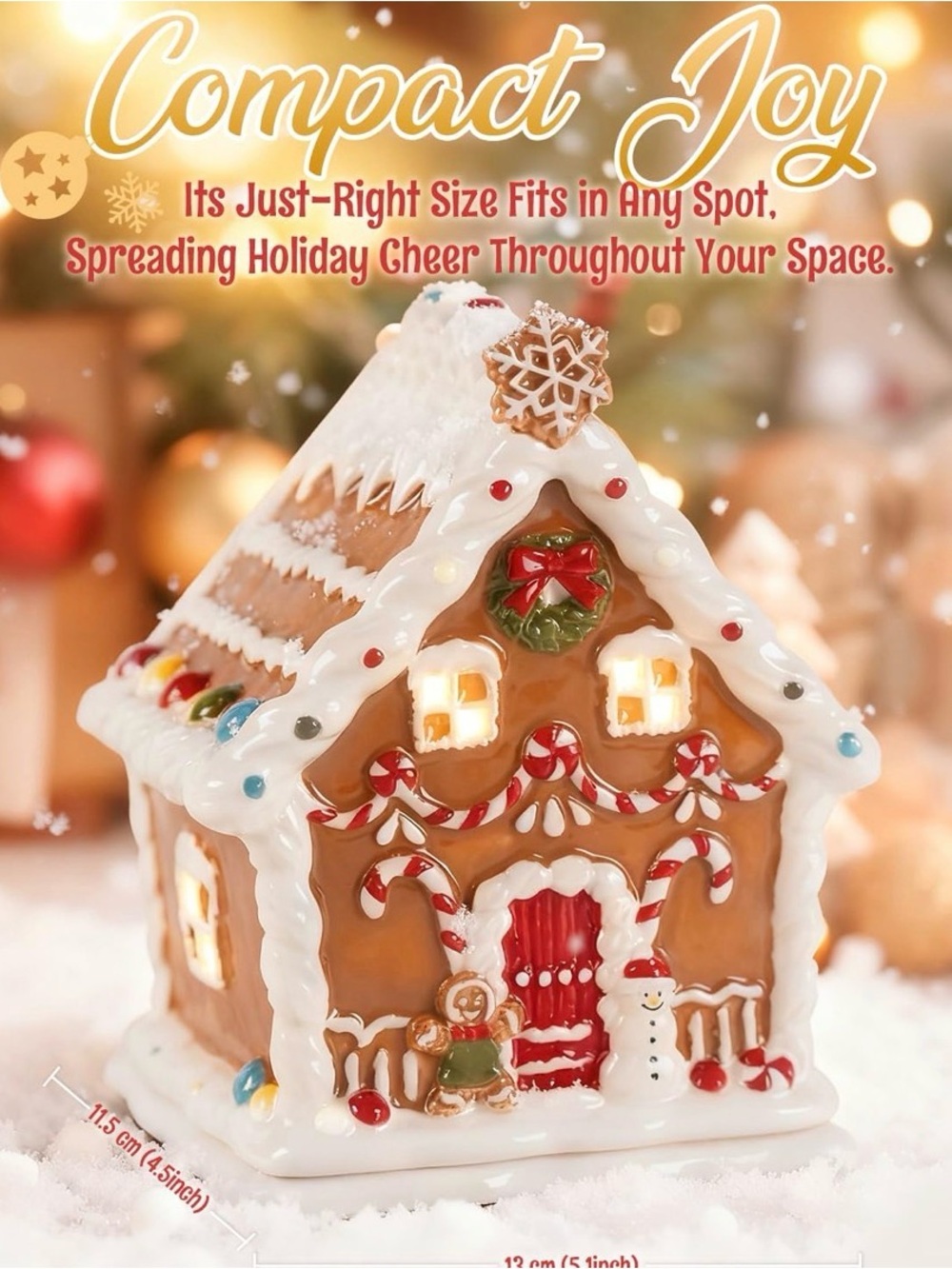 Gingerbread House Electric Wax Melt Warmer - Picture 5 of 6